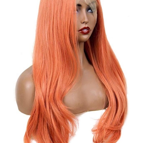 ?CAROLINA 24” ORANGE STRAIGHT LACE FRONT WIG*NWT*